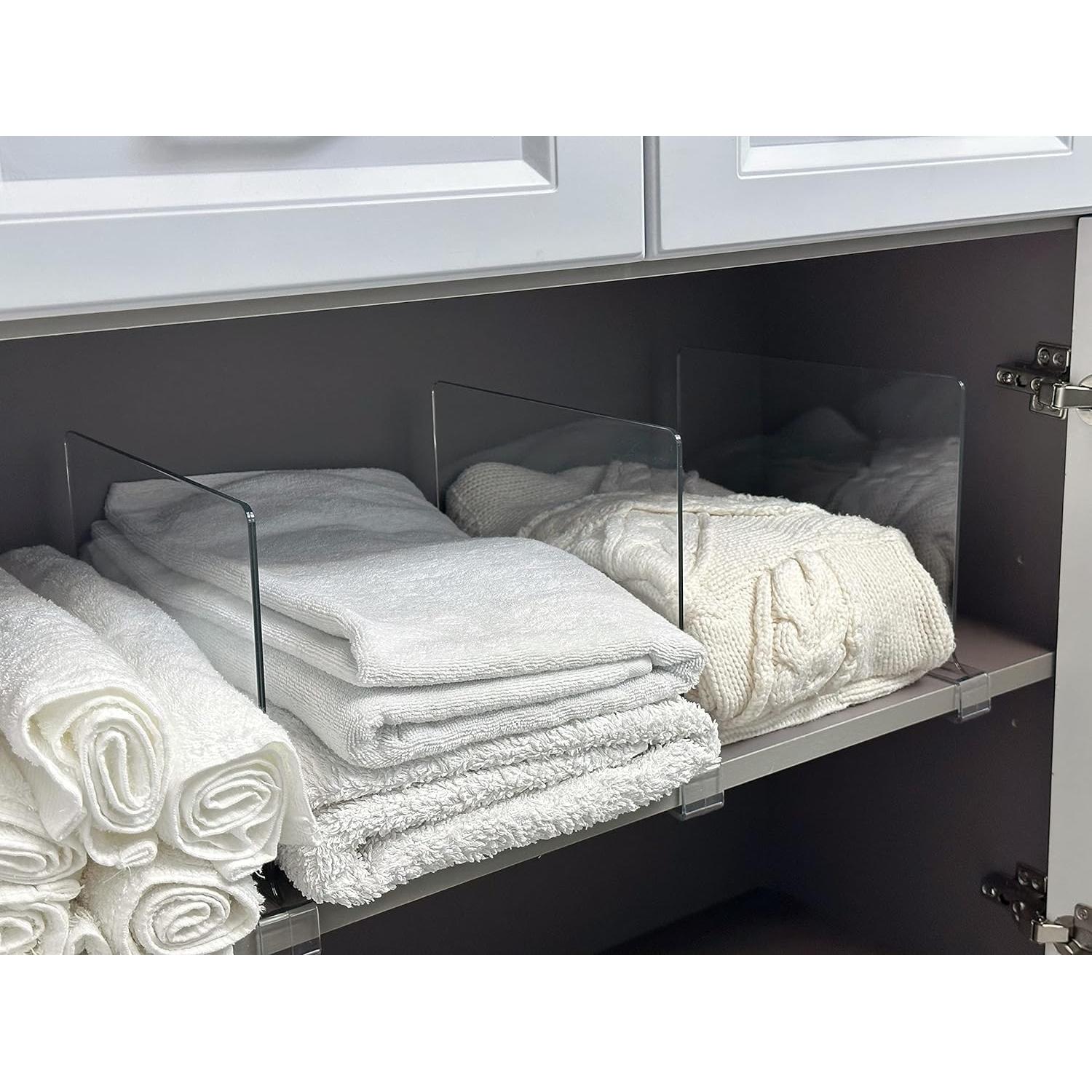 Divisor de Estante de Acrílico LikeU - 2 PCS, 30.48x20.32 cm