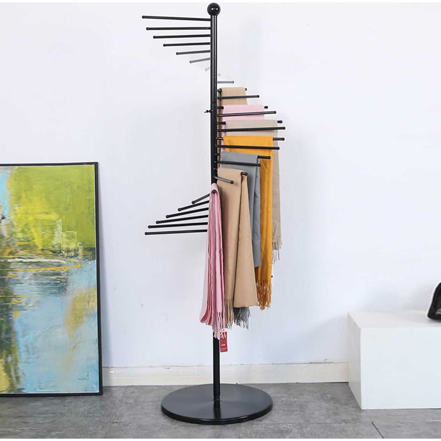 Soporte de Exhibición de Bufandas XIMSPHY 42x170cm Negro