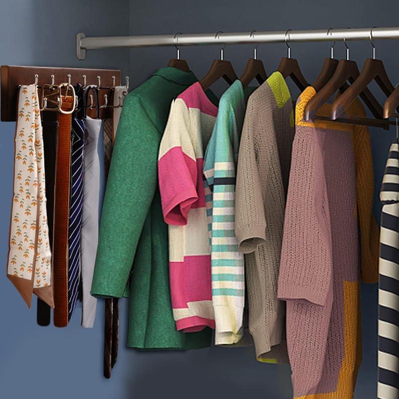 Organizador de Cinturones Treehouse London, Madera Nuez, 28 Cinturones