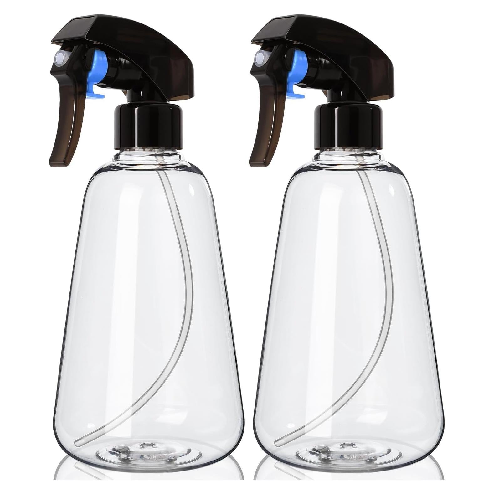 Botella de Spray Bealee 2 Pack 500ml Transparente a Prueba de Fugas