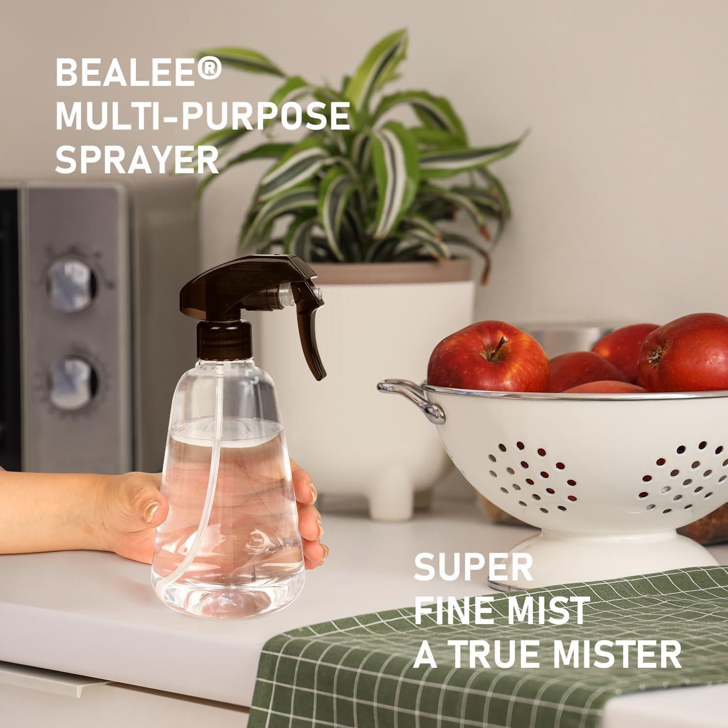 Botella de Spray Bealee 2 Pack 500ml Transparente a Prueba de Fugas