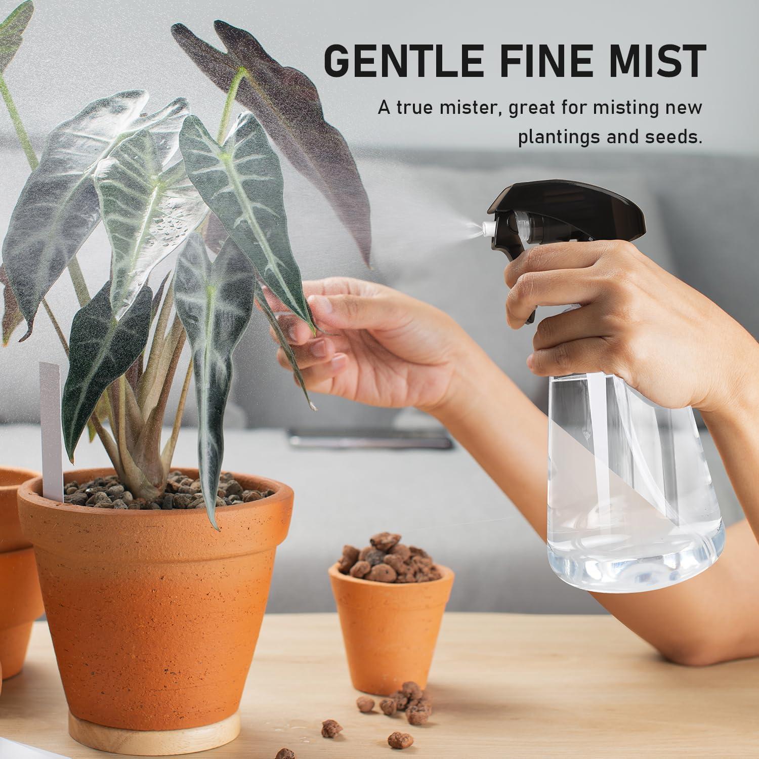 Botella de Spray Bealee 2 Pack 500ml Transparente a Prueba de Fugas