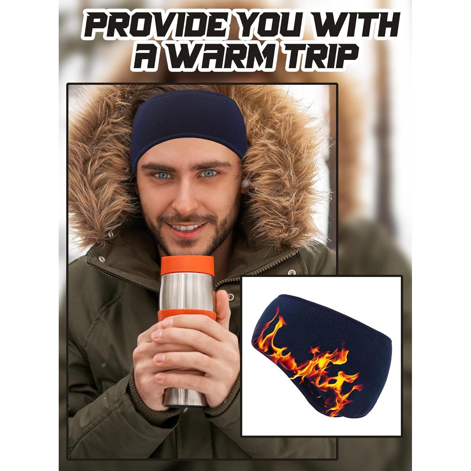 Diademas de Forro Polar BBTO 3 Pcs para Invierno