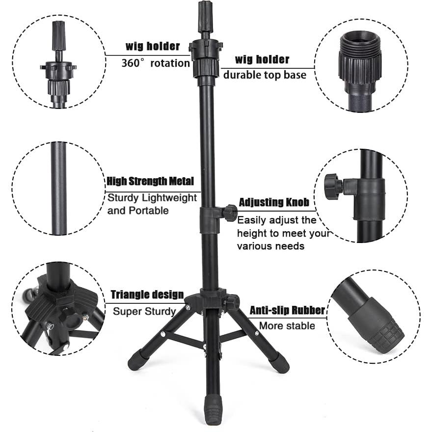 Soporte de Peluca Trípode AliLeader 63.5 cm Ajustable