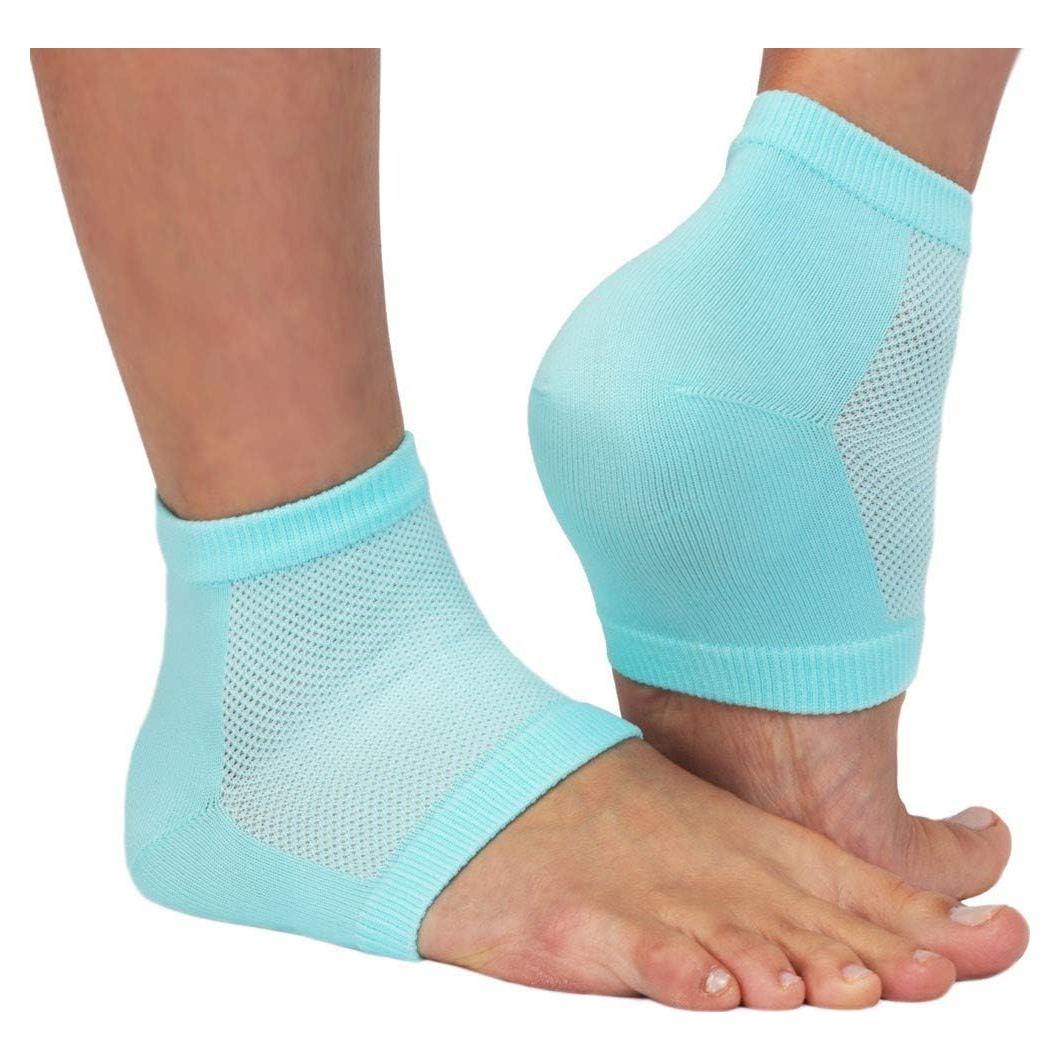 Mangas de Gel Hidratantes NatraCure para Talones - Azul Aqua