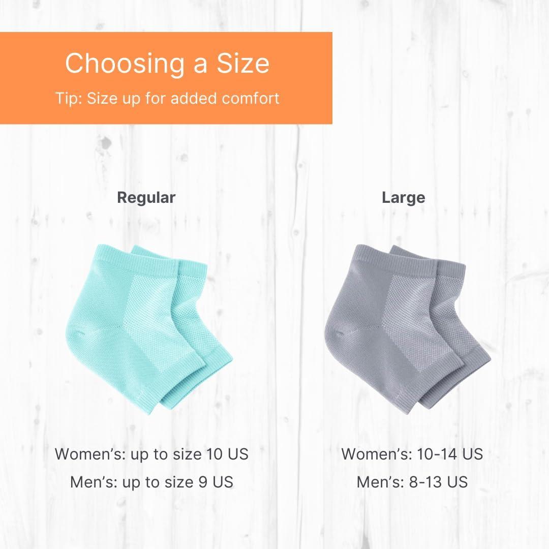 Mangas de Gel Hidratantes NatraCure para Talones - Azul Aqua