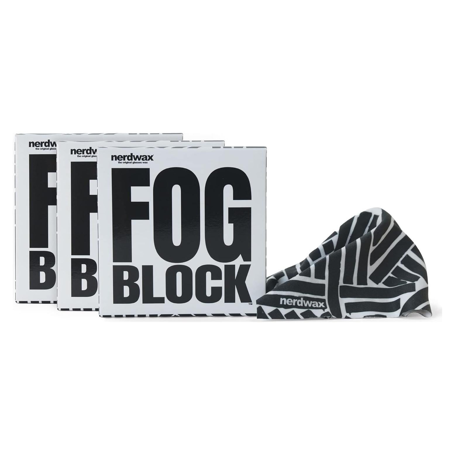 Toallitas Antivaho Nerdwax FogBlock - Paquete de 3 Unidades