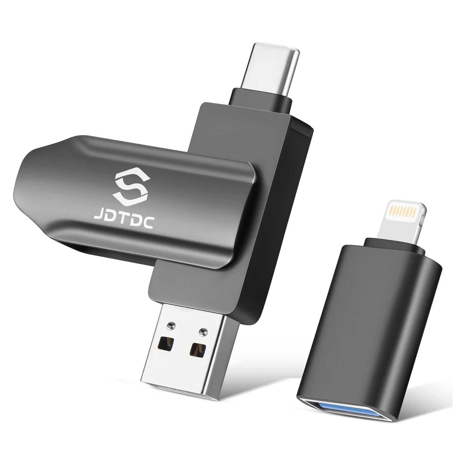 Stick de Respaldo de Fotos 128GB JSL JDTDC 3 en 1 USB-C Lightning