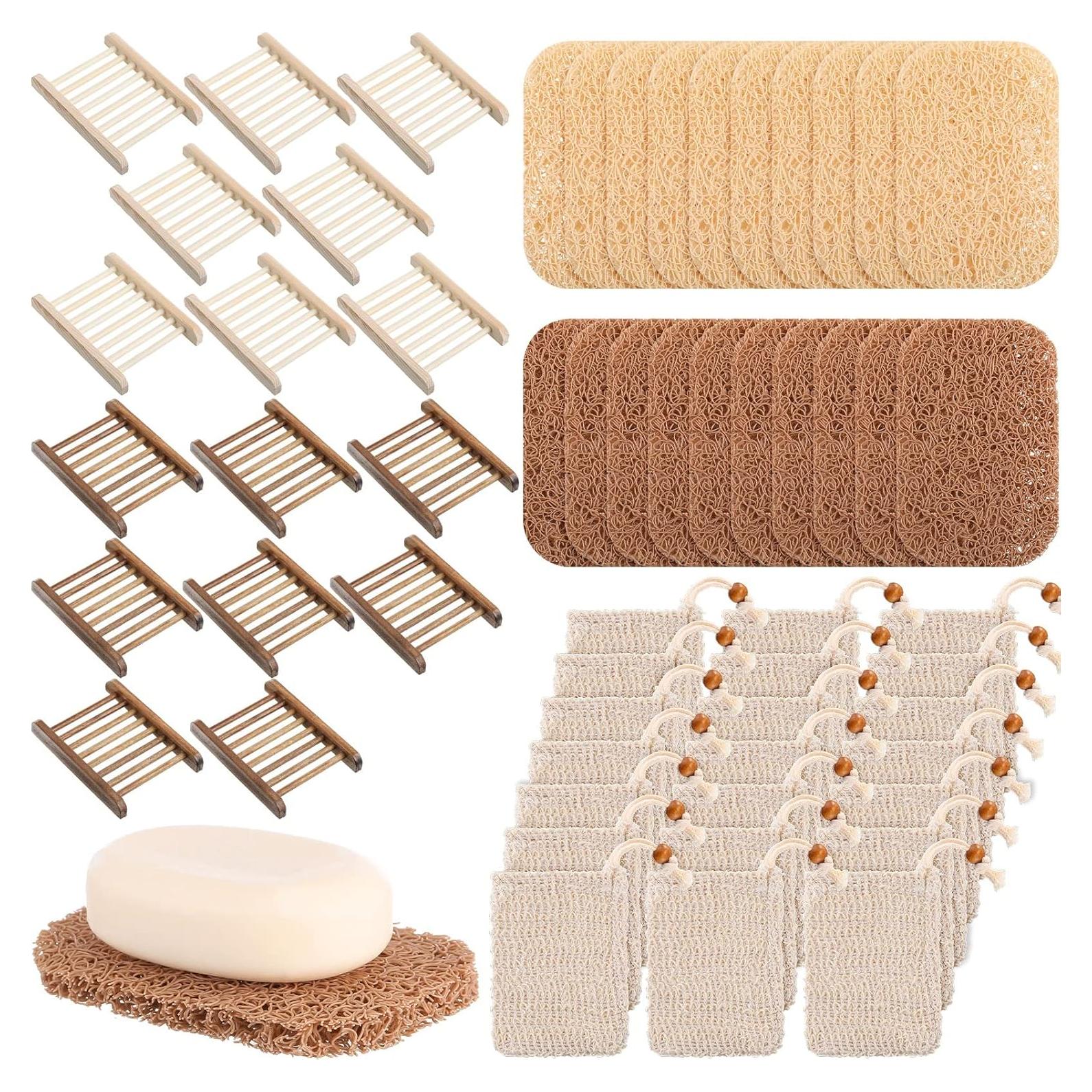 Juego de 60 Piezas Ahorra Jabón Irenare con Soporte y Bolsa