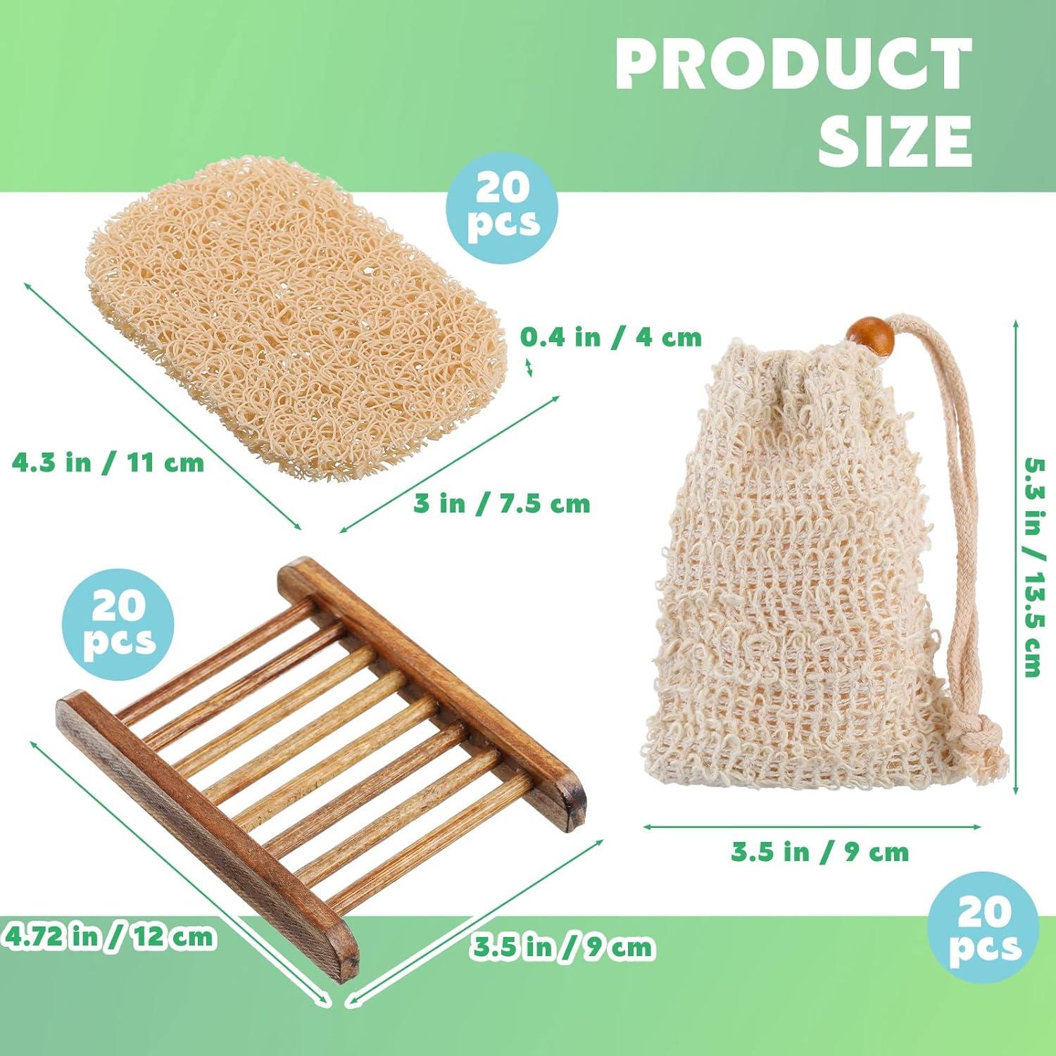 Juego de 60 Piezas Ahorra Jabón Irenare con Soporte y Bolsa