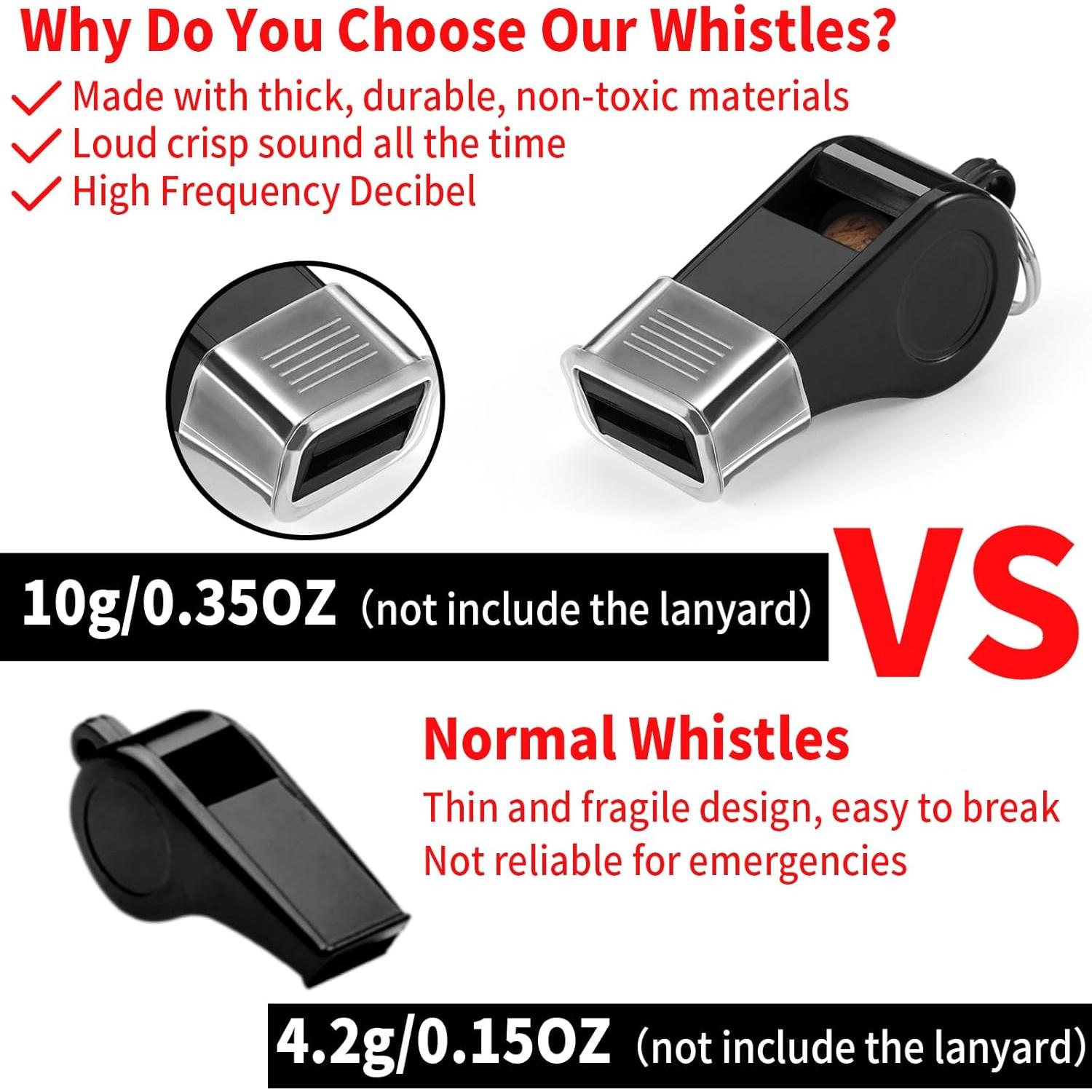 Silbato SPORTIC 3 Paquete Plástico 120dB con Cordón