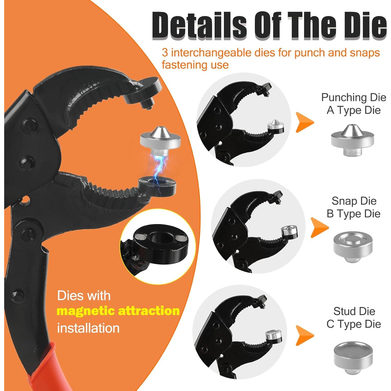 Kit de Herramientas de Botones a Presión NVAAV 60 Piezas