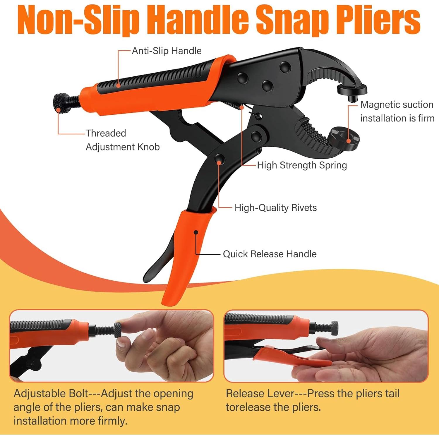 Kit de Herramientas de Botones a Presión NVAAV 60 Piezas