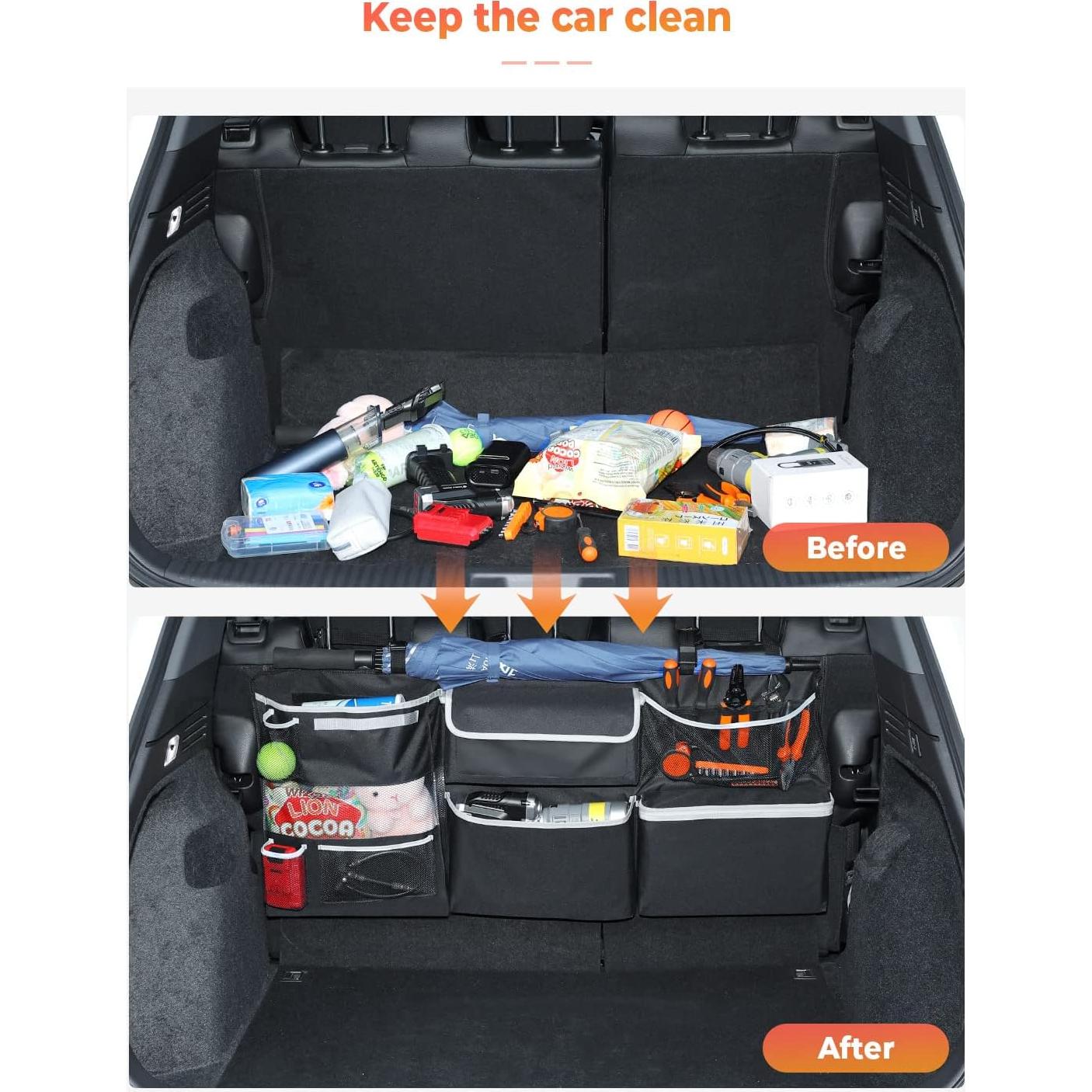 Organizador de Maletero Colgante Oasser 10 Bolsillos 105.2x45cm