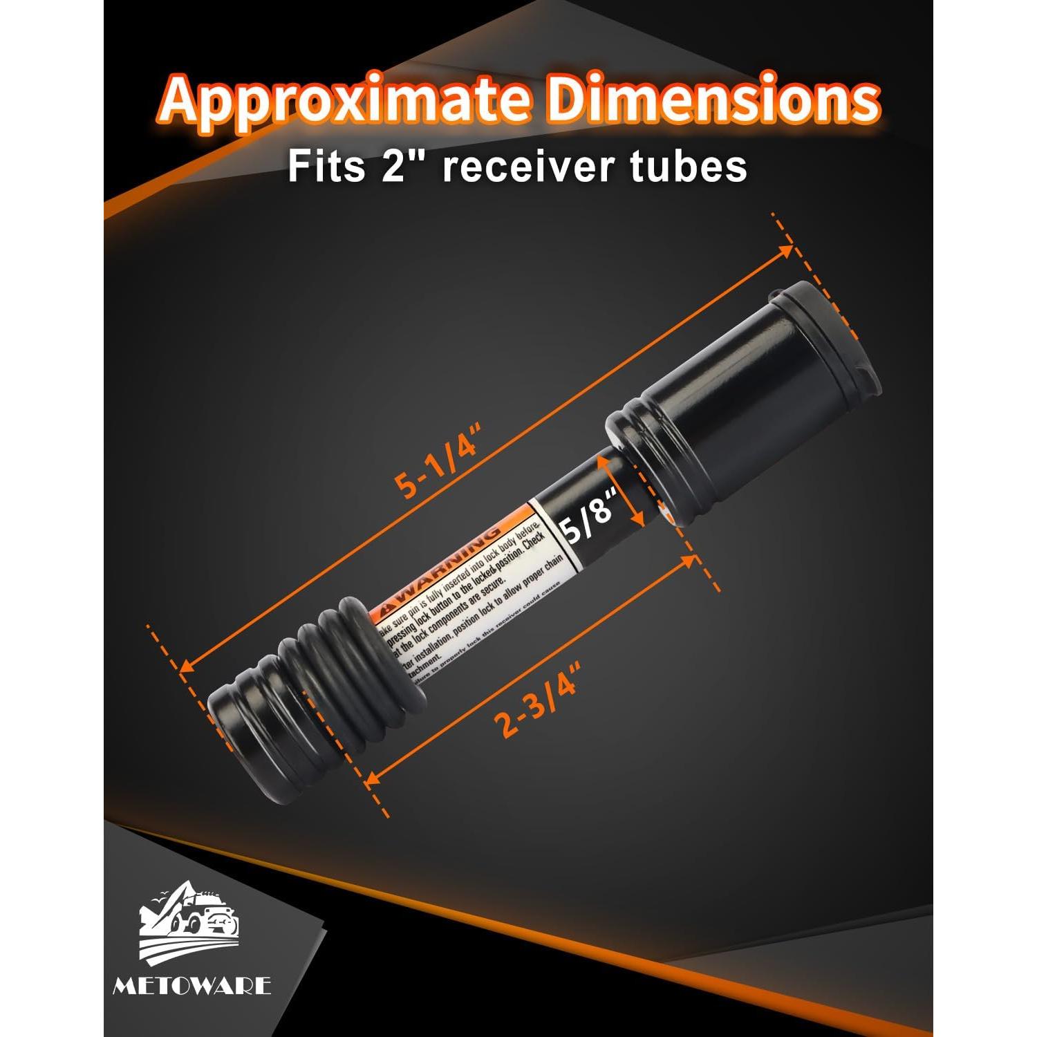 Cerradura de enganche de remolque METOWARE 1.59 cm negro