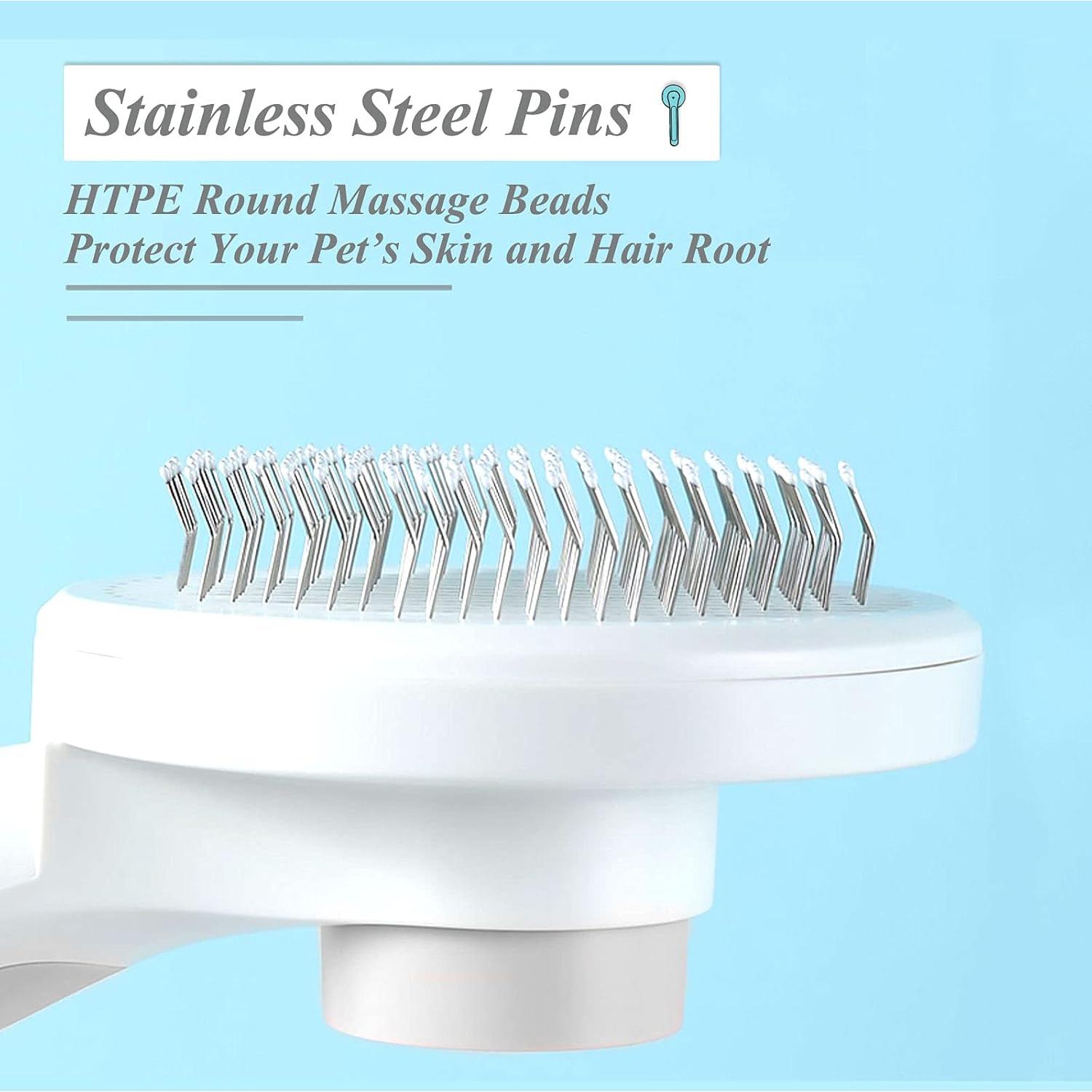 Cepillo Autolimpiante para Perros y Gatos SimpleDot - Gris