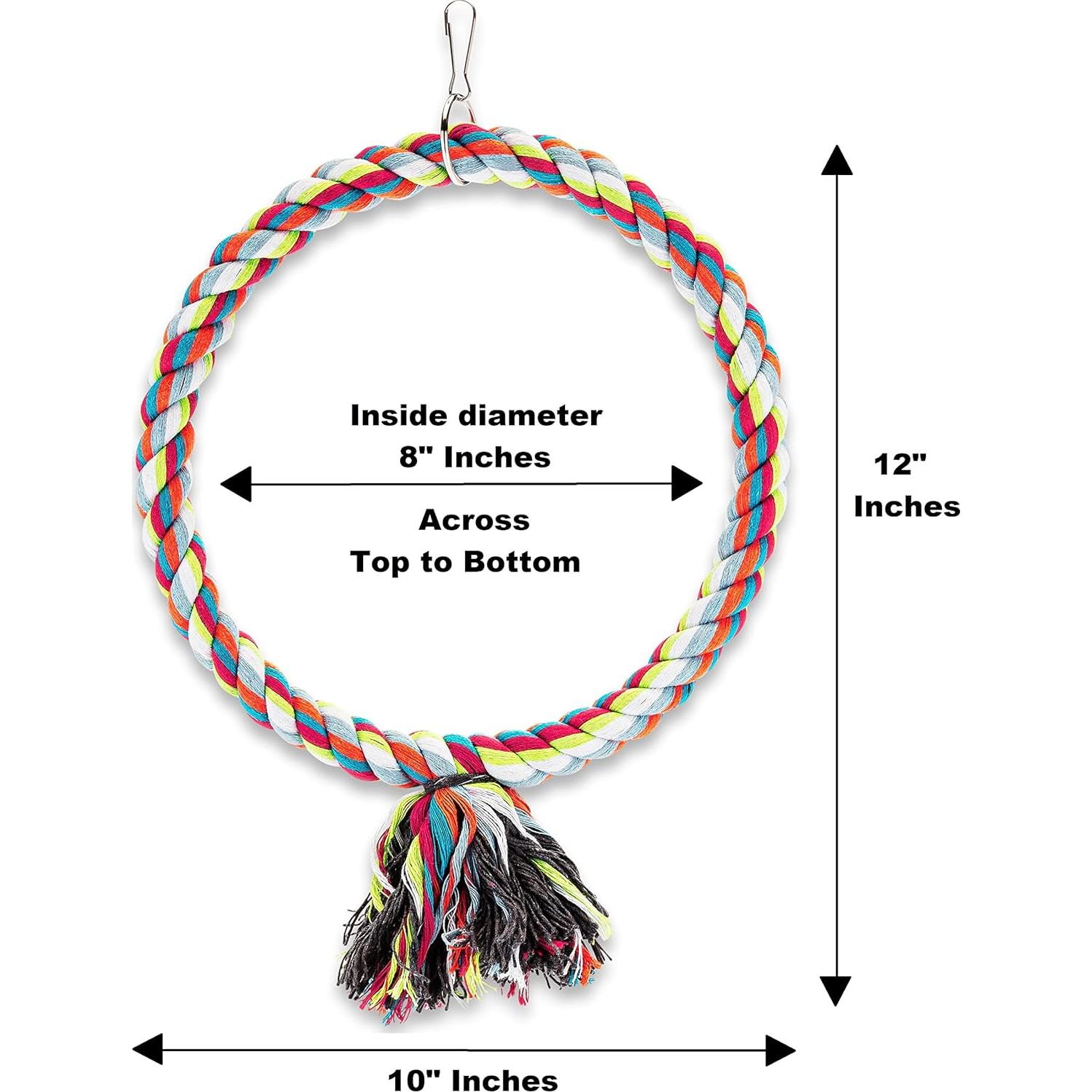 Columpio de Cuerda para Aves Spoiled Pet® - Círculo Grande 20 cm