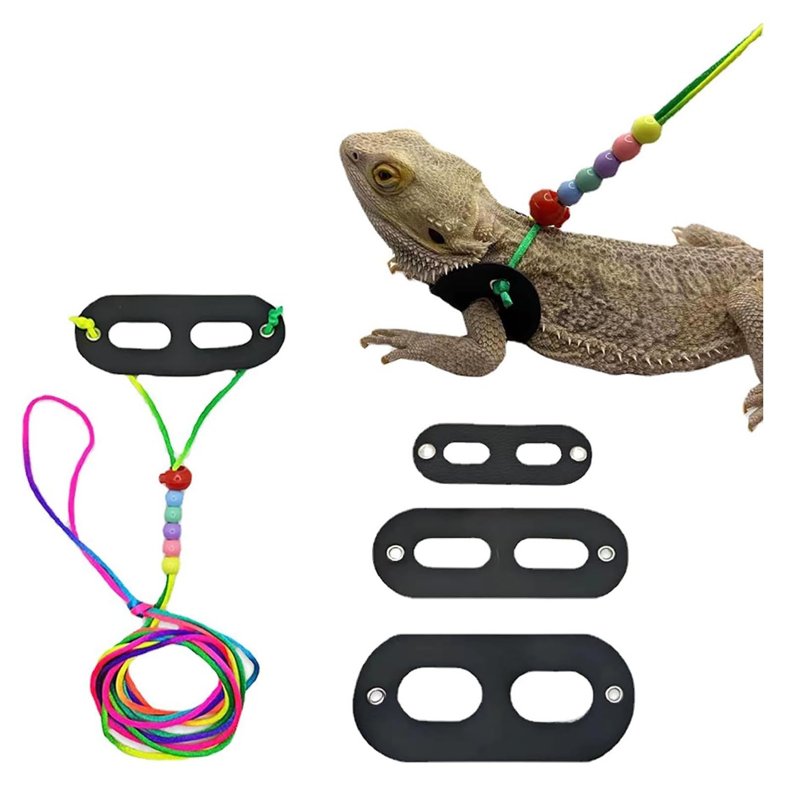 Arnés y Correa de Cuero Suave AIITLE - 3 Tamaños para Reptiles