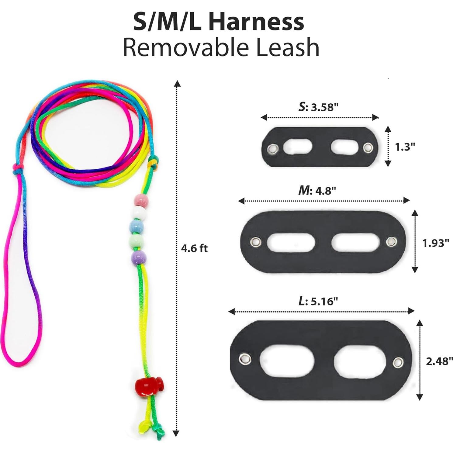 Arnés y Correa de Cuero Suave AIITLE - 3 Tamaños para Reptiles