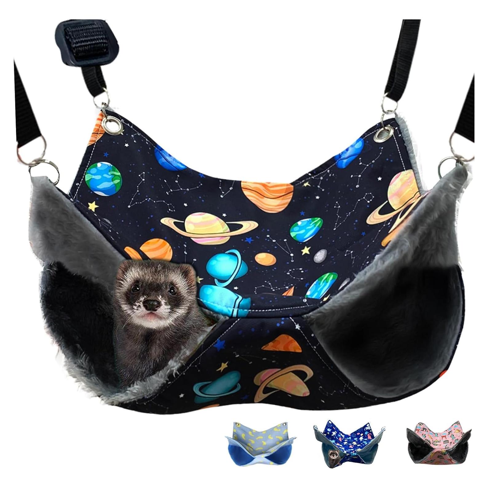 Hamaca para Hurones FULUE Galaxia Negra 35.1x35.1 cm