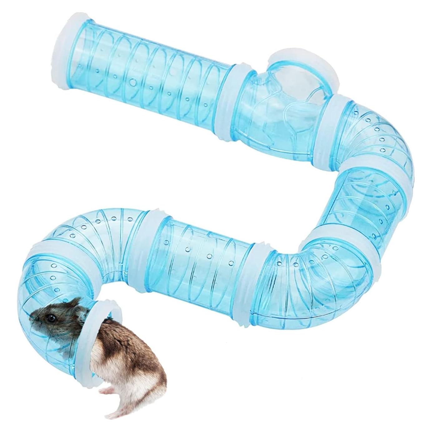 Túnel para hámster enano Tfwadmx 5.3 cm expandible azul