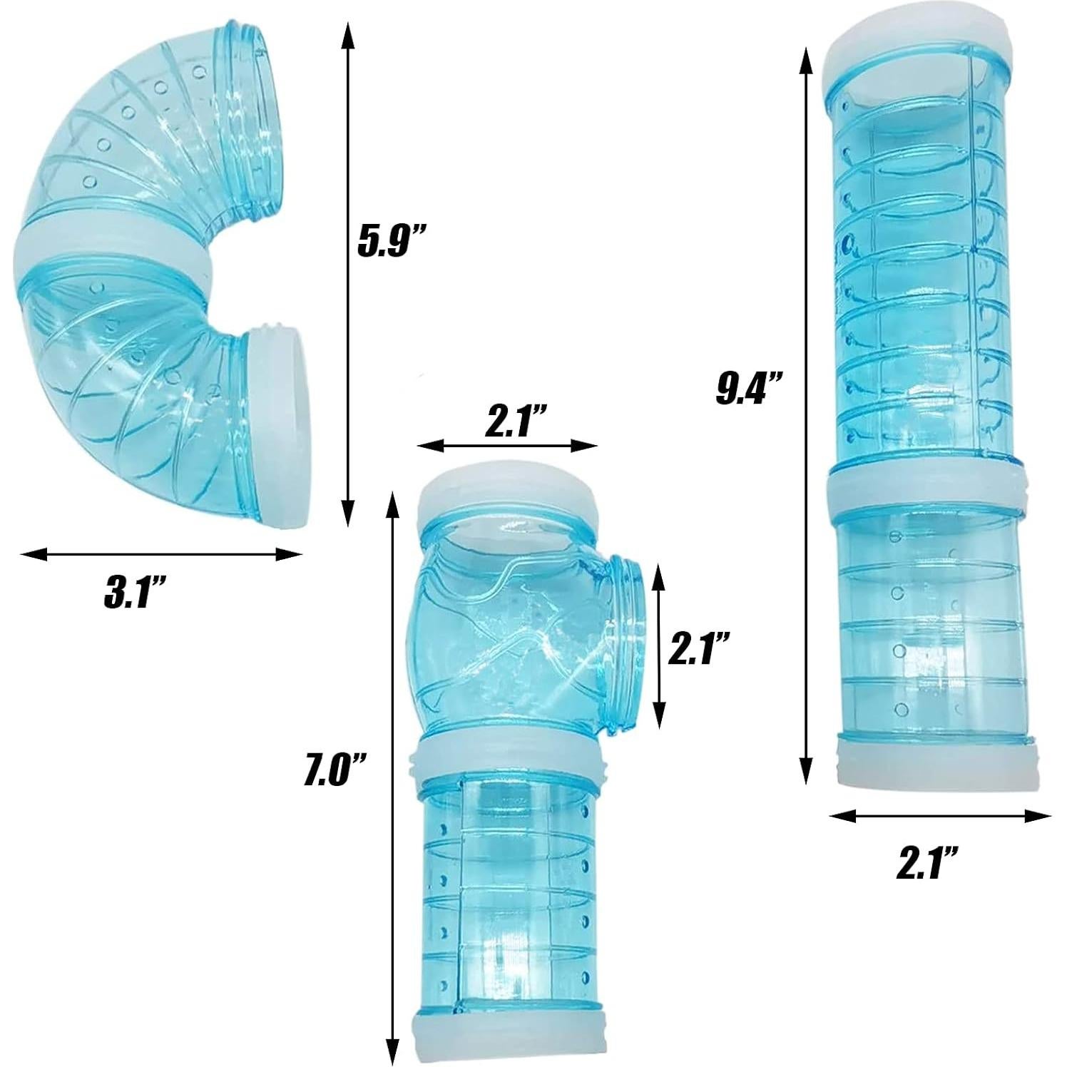 Túnel para hámster enano Tfwadmx 5.3 cm expandible azul