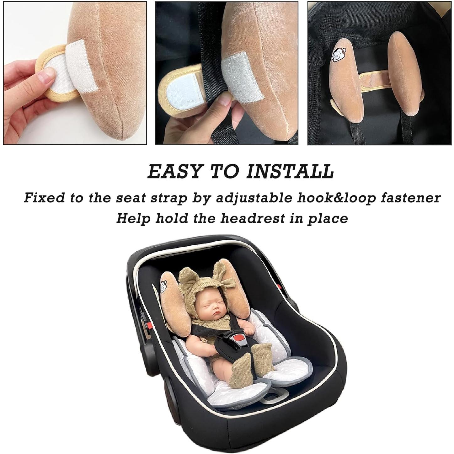 Almohada de Viaje para Bebé StoHua Ajustable Marrón