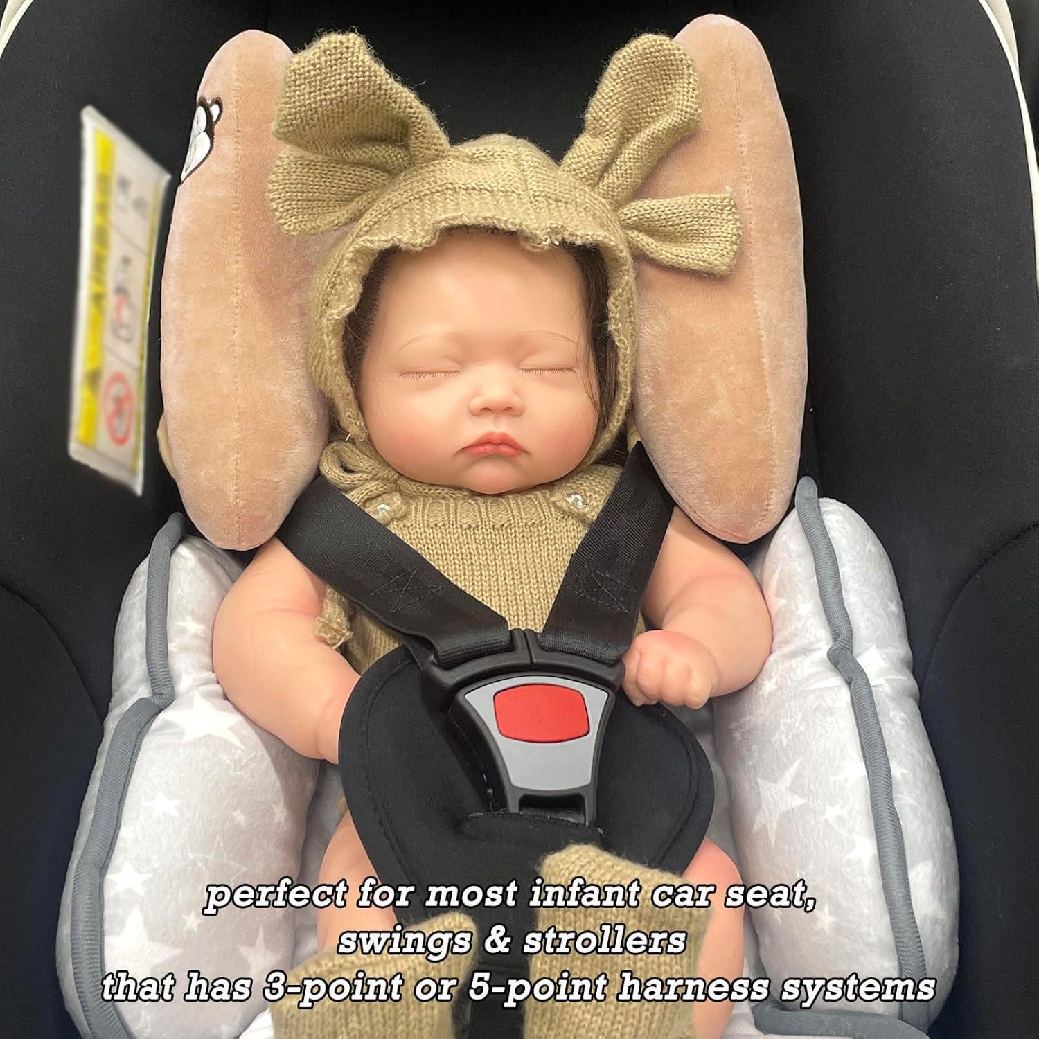 Almohada de Viaje para Bebé StoHua Ajustable Marrón