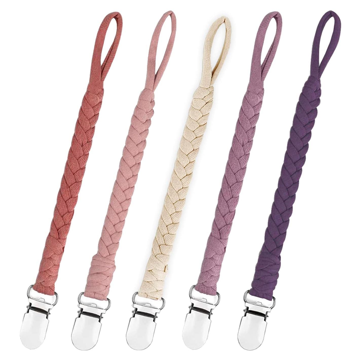 Clip de Chupete Trenzado Duludulu - 7 Piezas, Antipérdida