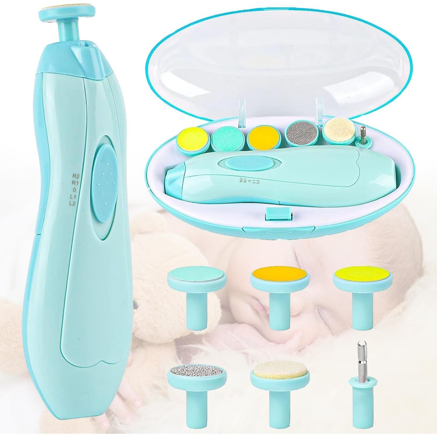 Cortador de Uñas Eléctrico Ankyle Verde con 6 Cabezas y Luz LED