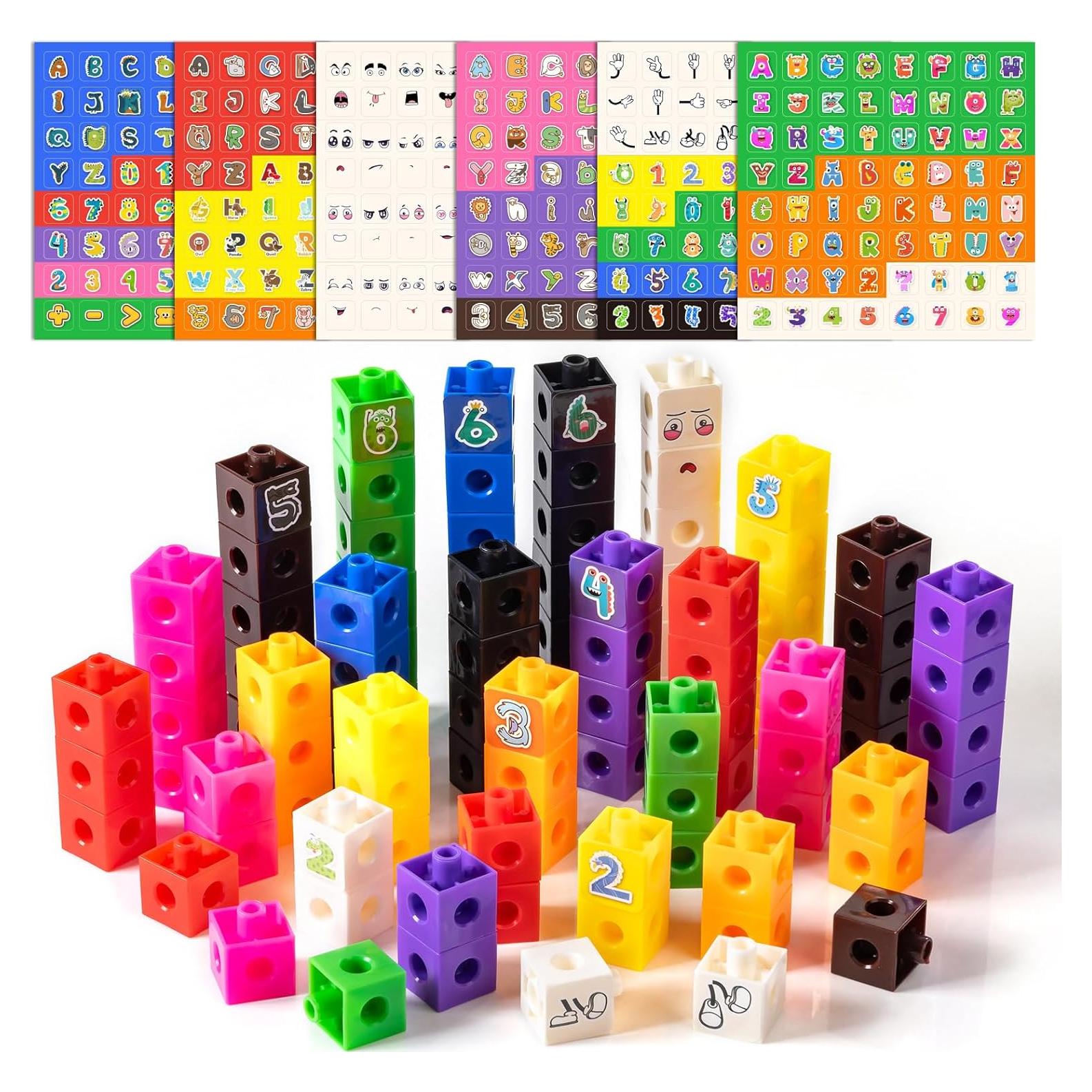 100 Cubos de Enlace Matemáticos Odoorgames con 384 Stickers