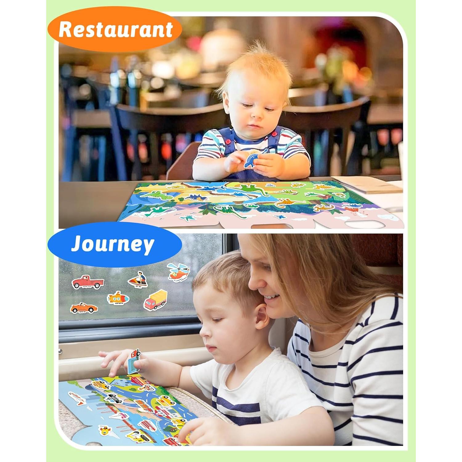 Libro de Pegatinas Reutilizables Benresive para Niños 2-4 Años