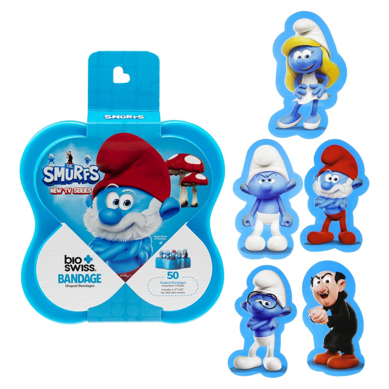 Vendajes Autoadhesivos BioSwiss Pitufos 3D - Caja de 50 Piezas