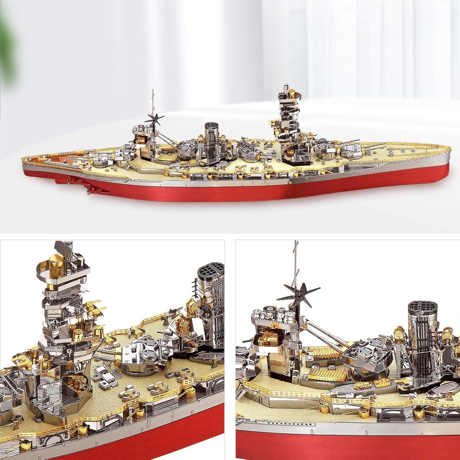Kit de Modelo 3D de Barco de Guerra Fuso Piececool - 330 Piezas