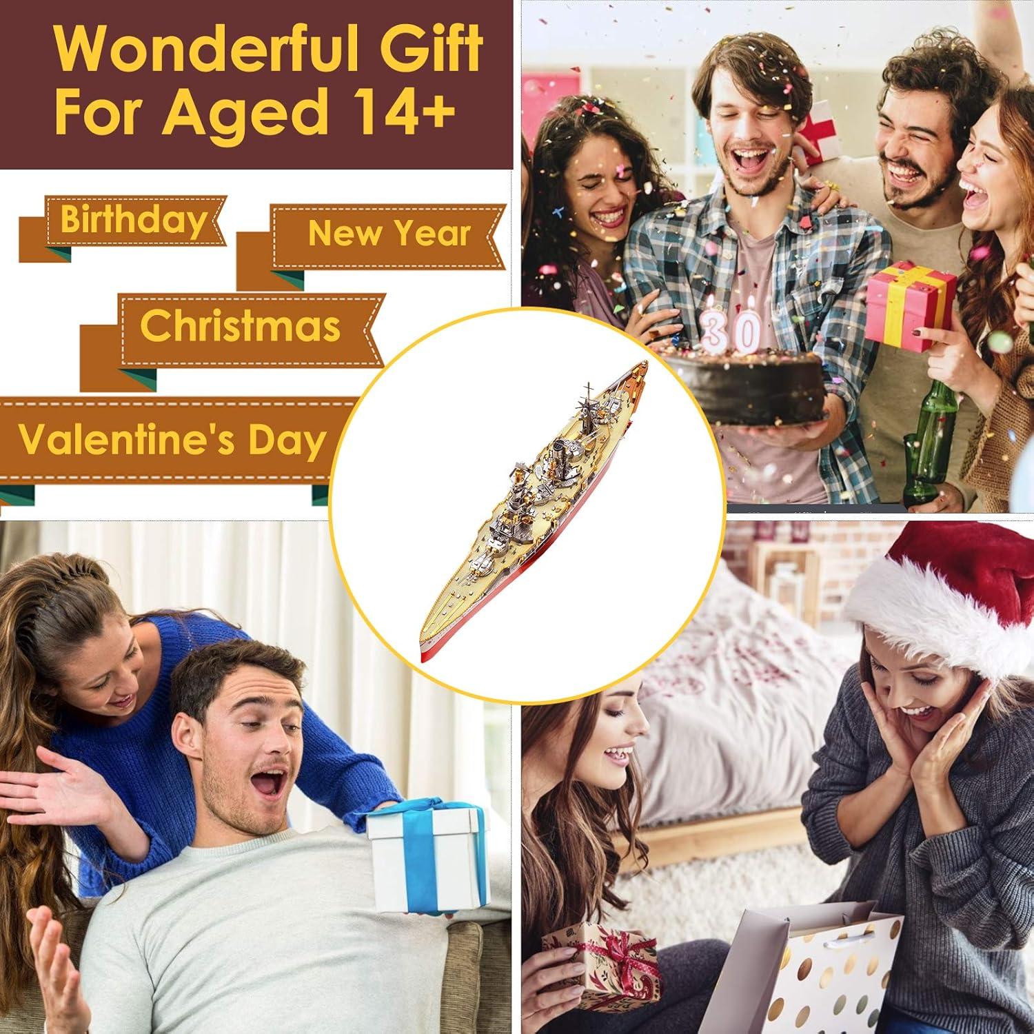 Kit de Modelo 3D de Barco de Guerra Fuso Piececool - 330 Piezas