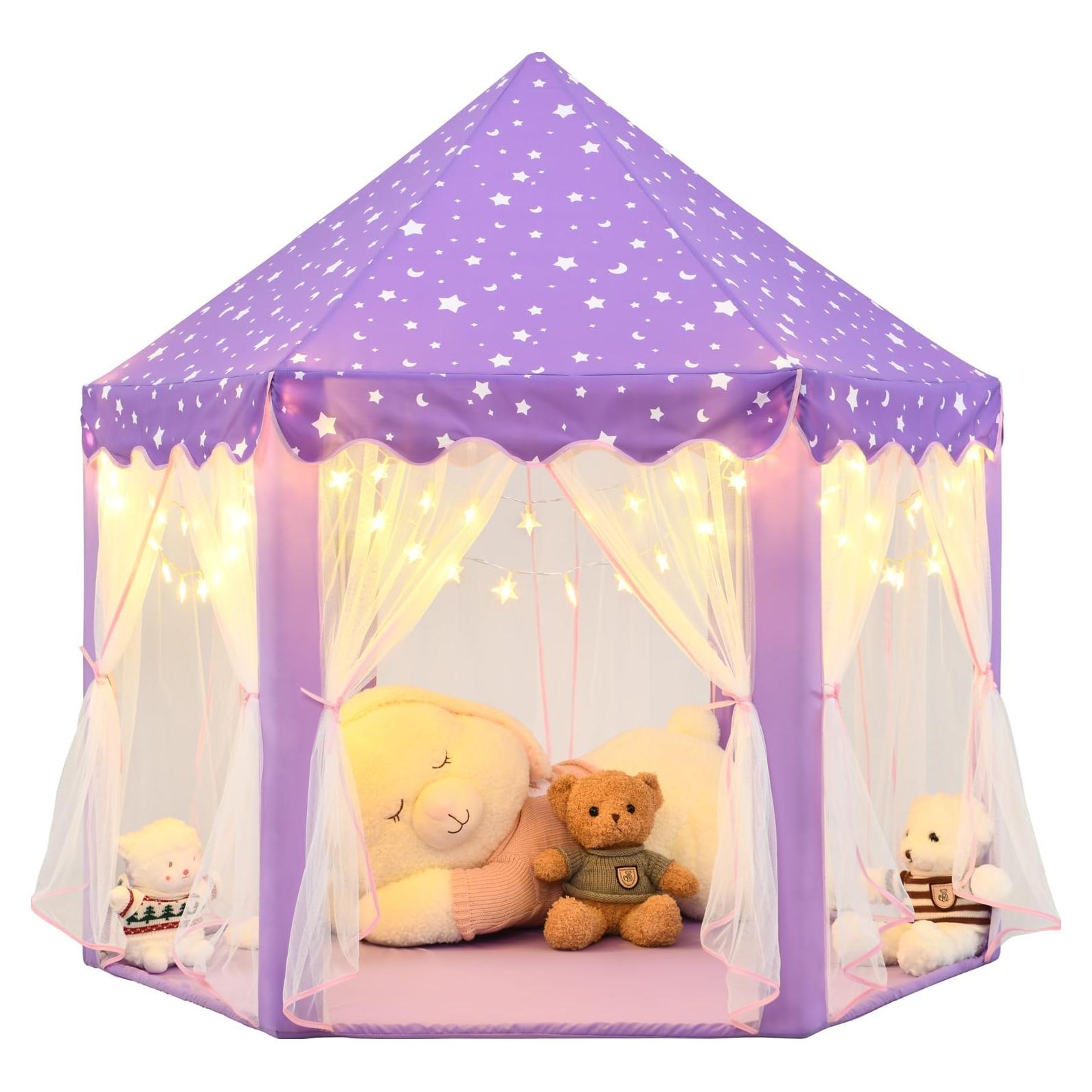 Carpa Princesa Púrpura KIXINWA con Luces LED 139x135 cm