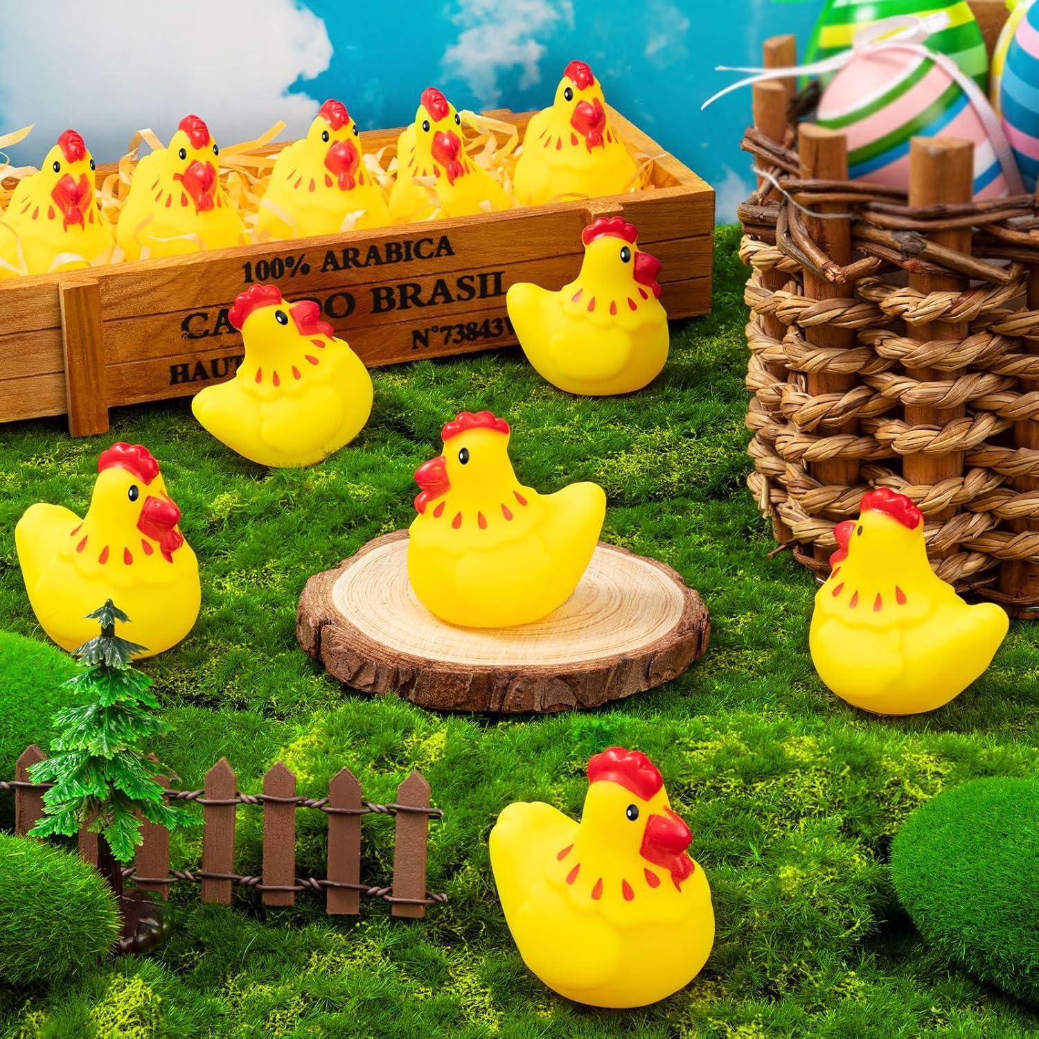 Juguetes de Pollo de Goma WDAHDHP - 20 Piezas Chirriantes