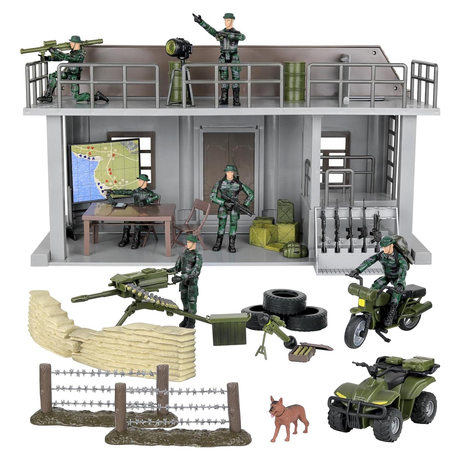 Click N' Play Juego Militar con Centro de Mando y 51 Accesorios