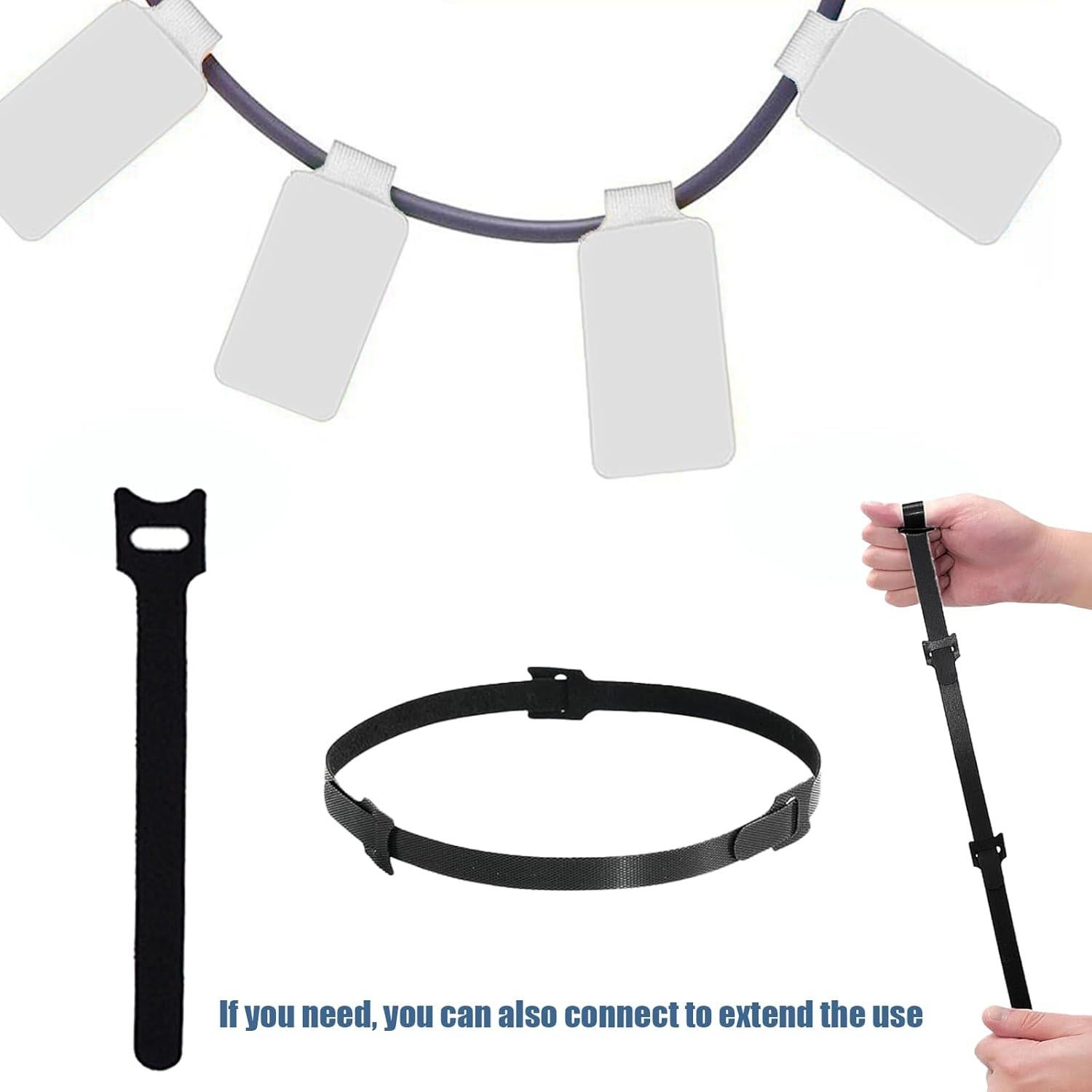 Kit de Organización de Cables TOPNI - 100 Corbatas y Etiquetas