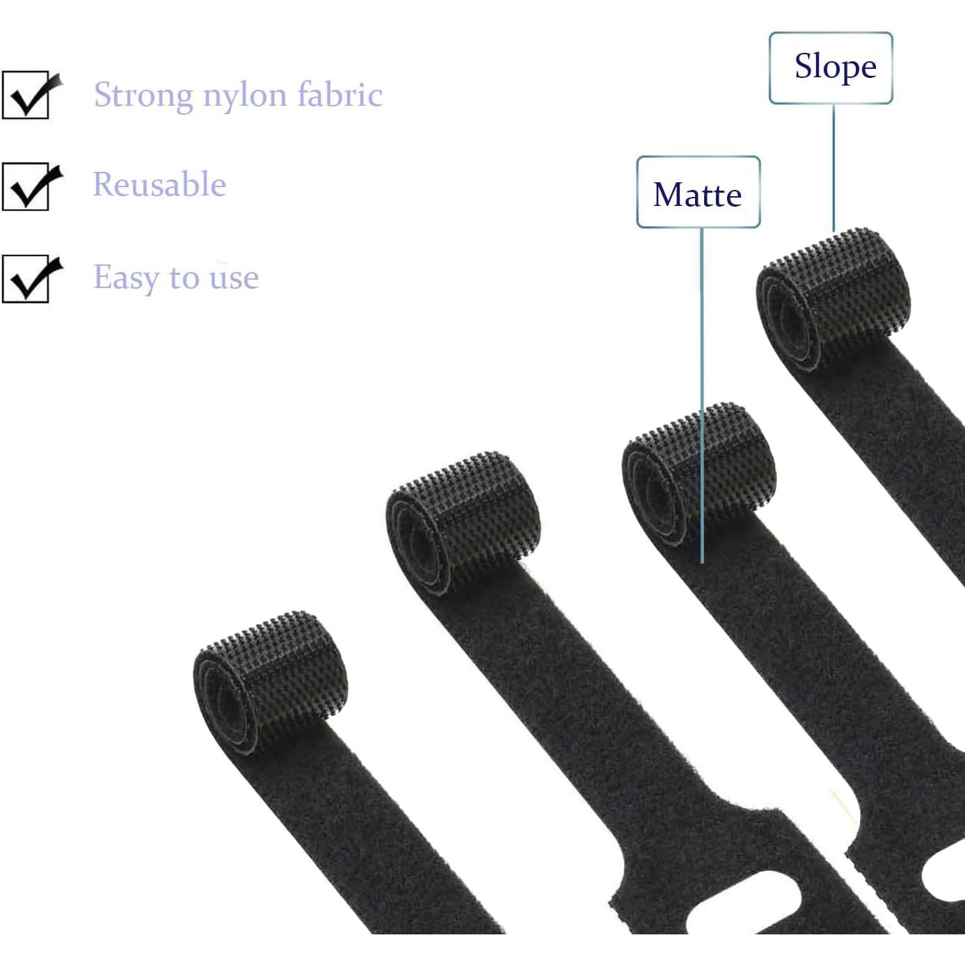 Kit de Organización de Cables TOPNI - 100 Corbatas y Etiquetas