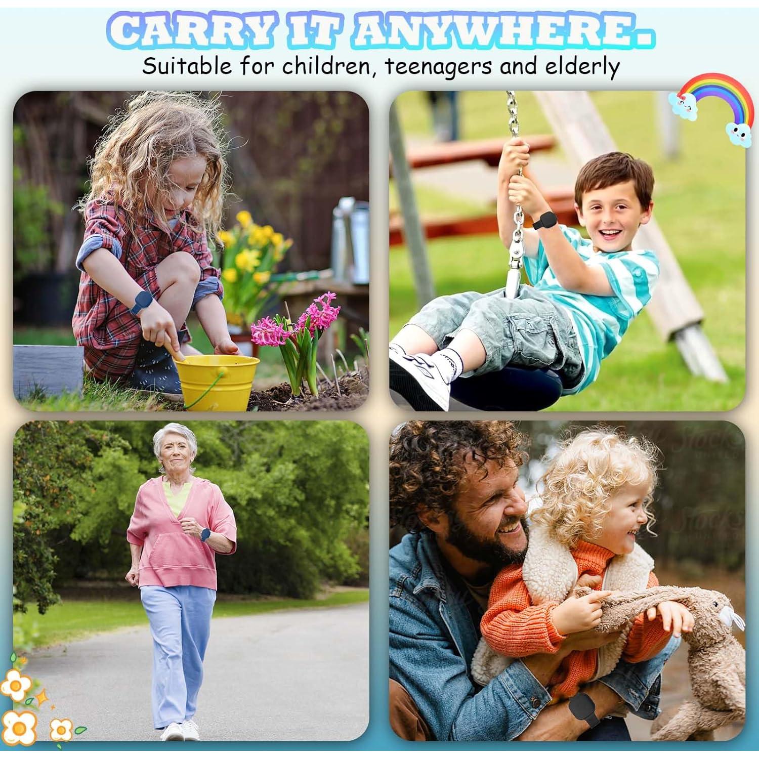 2 Pulseras de Silicona Impermeables para Tile Mate 2024 - Negro y Azul