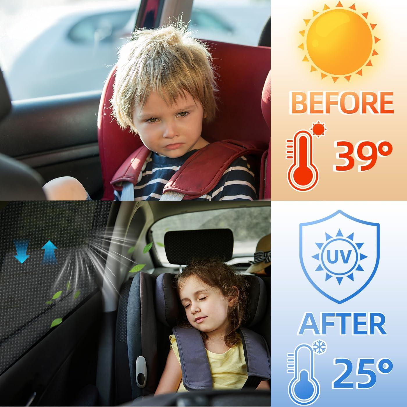 Sombra de Ventana de Auto TechSpanner XXL 80x120 cm - Paquete de 2