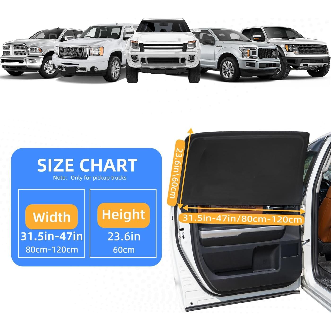 Sombra de Ventana de Auto TechSpanner XXL 80x120 cm - Paquete de 2
