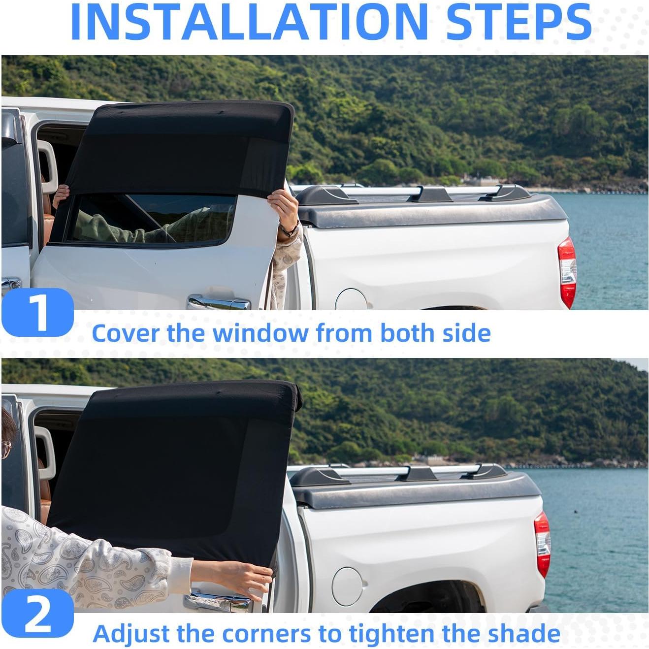 Sombra de Ventana de Auto TechSpanner XXL 80x120 cm - Paquete de 2