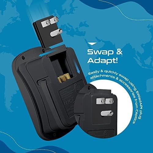 Kit Adaptador de Viaje Ceptics WPS-2BPlus - 2 USB + USB-C