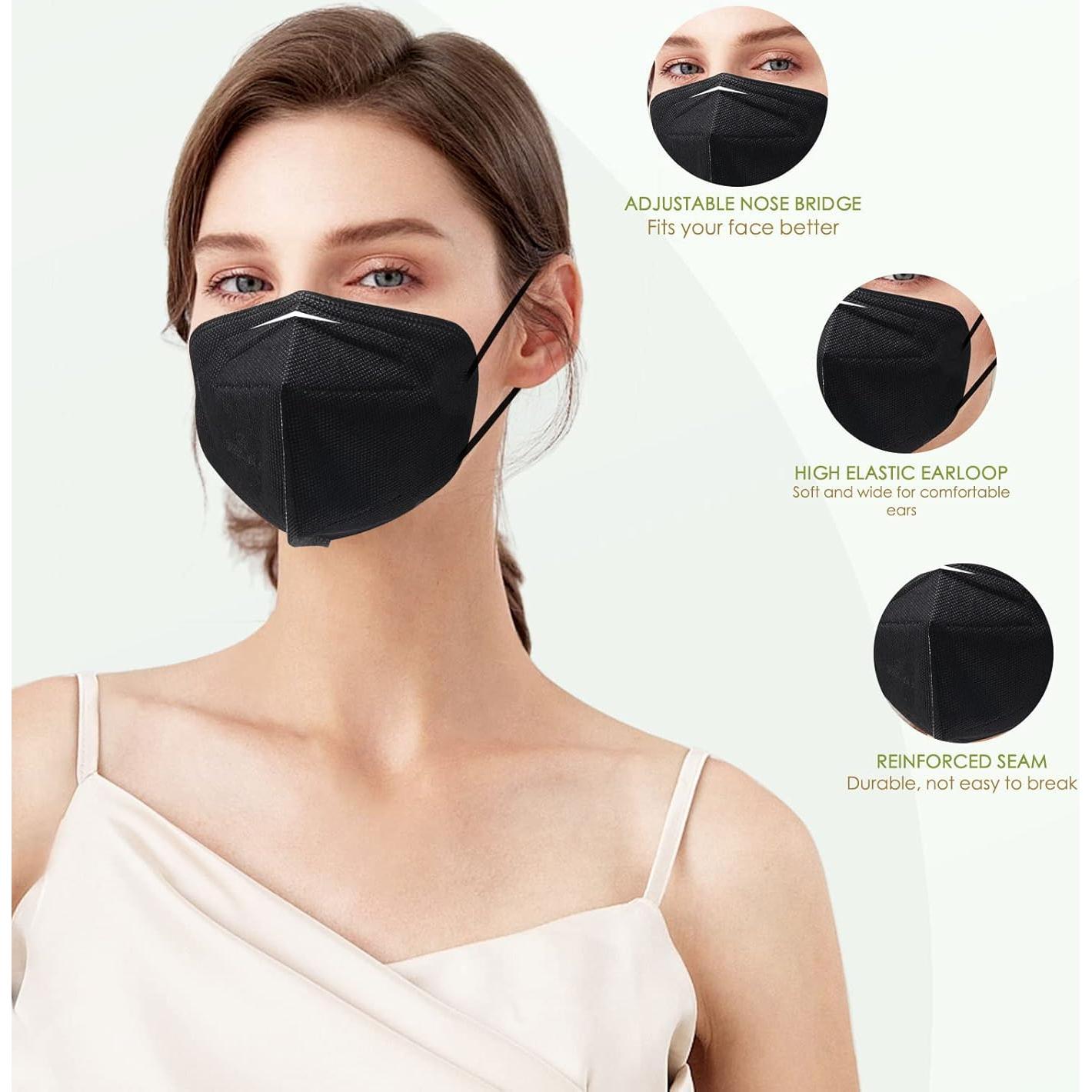 Mascarillas KN95 Wecolor 50 Unidades 5 Capas Transpirables