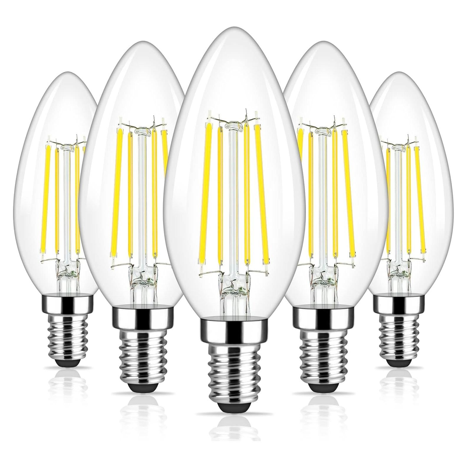 Bombillas LED Candelabra Brightever 6W Luz Diurna 5000K 5 Pzas