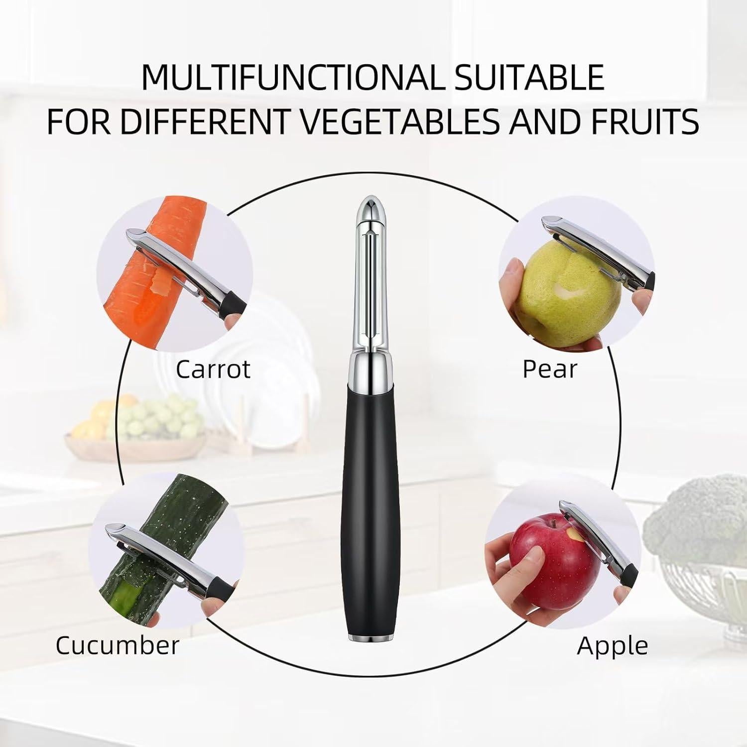 Pelador de Verduras LIIGEMI I Peeler Acero Inoxidable Antideslizante