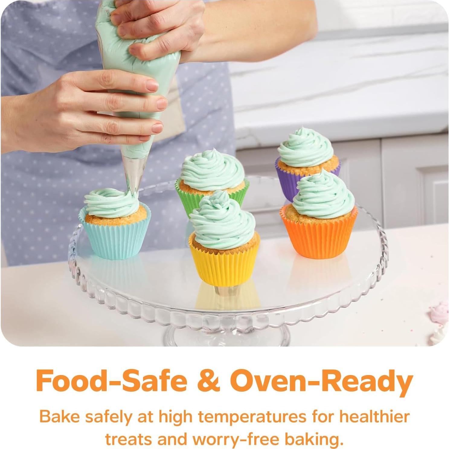 Forros de Cupcake GUSTO 500 Unidades Coloridos Estándar