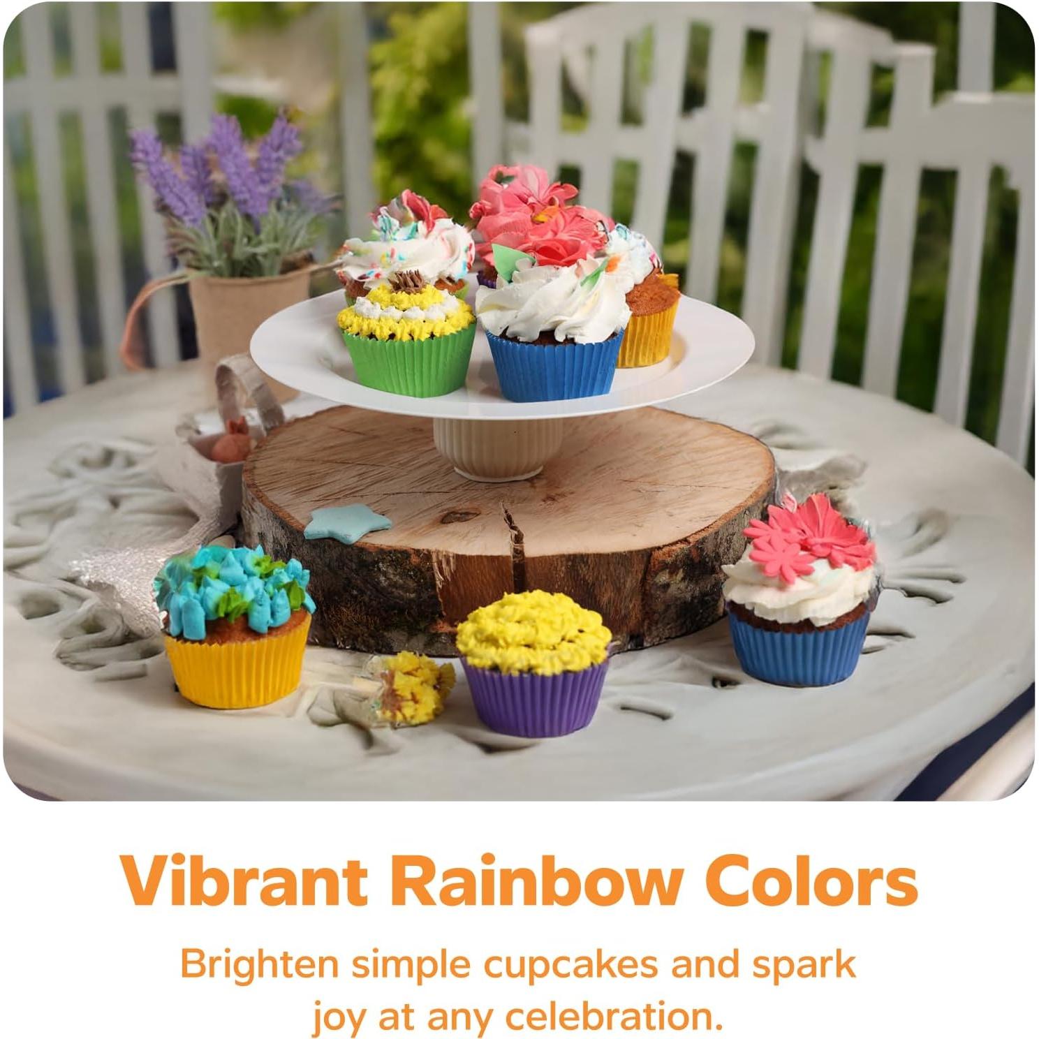 Forros de Cupcake GUSTO 500 Unidades Coloridos Estándar